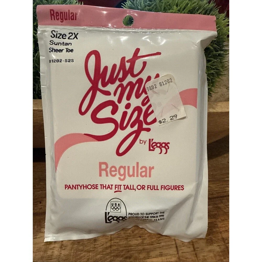 New Just My Size 2X Regular Sheer Toe Pantyhose in SUNTAN NOS by L’eggs